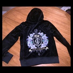 Juicy couture velour zip up hoodie